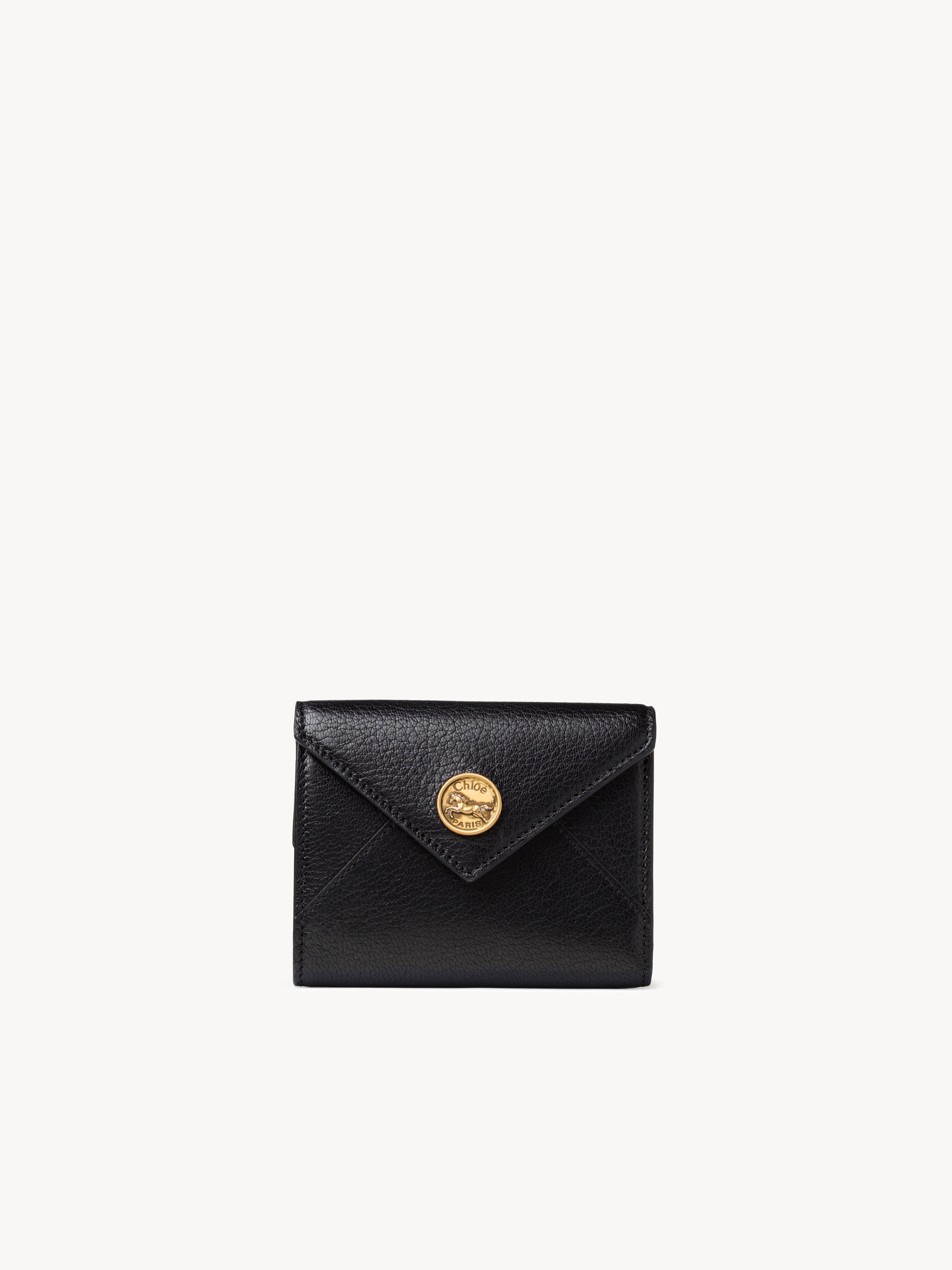 Envelope card holder in grained leather - NaN