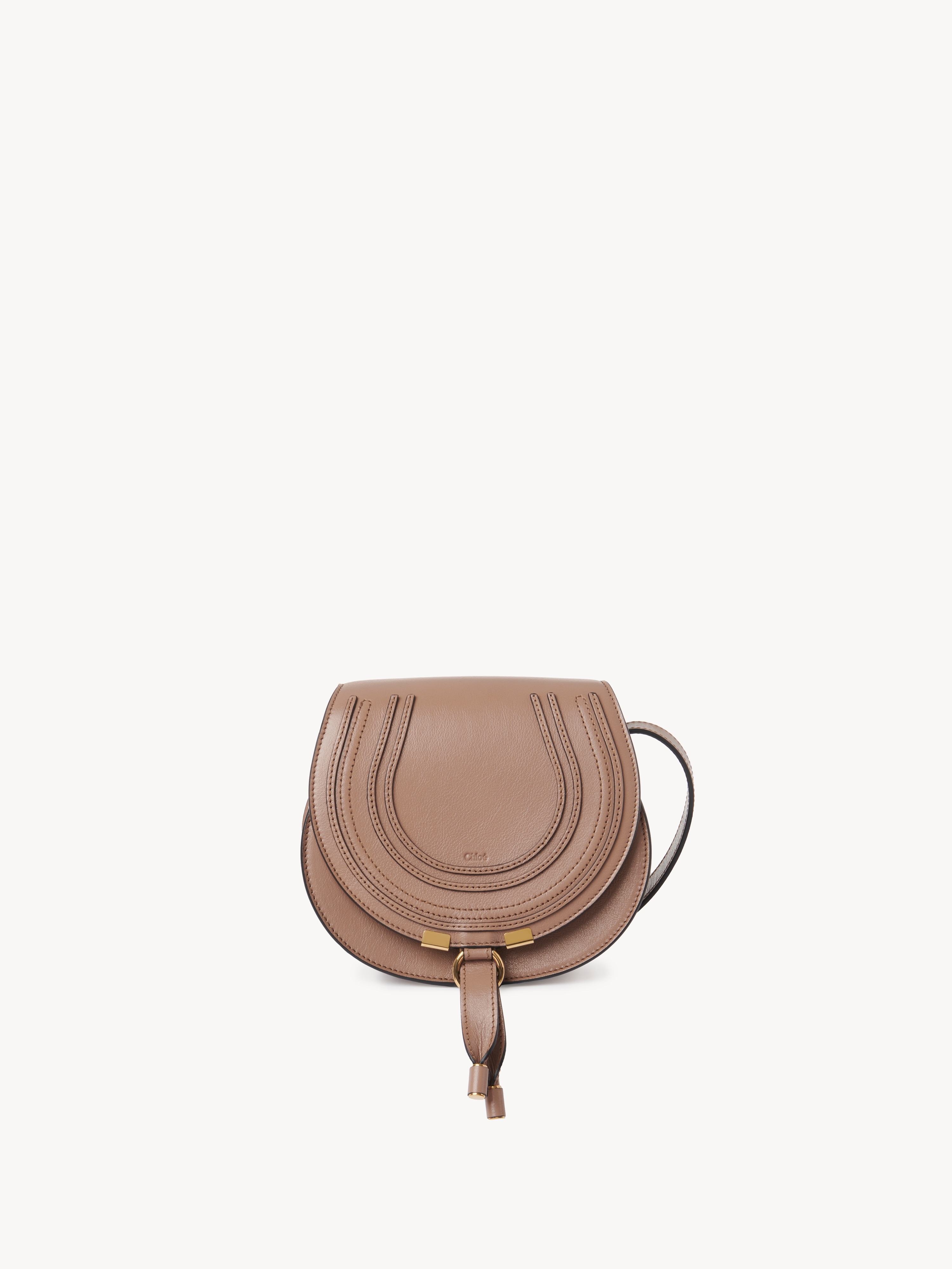 Marcie saddle bag in grained leather - NaN