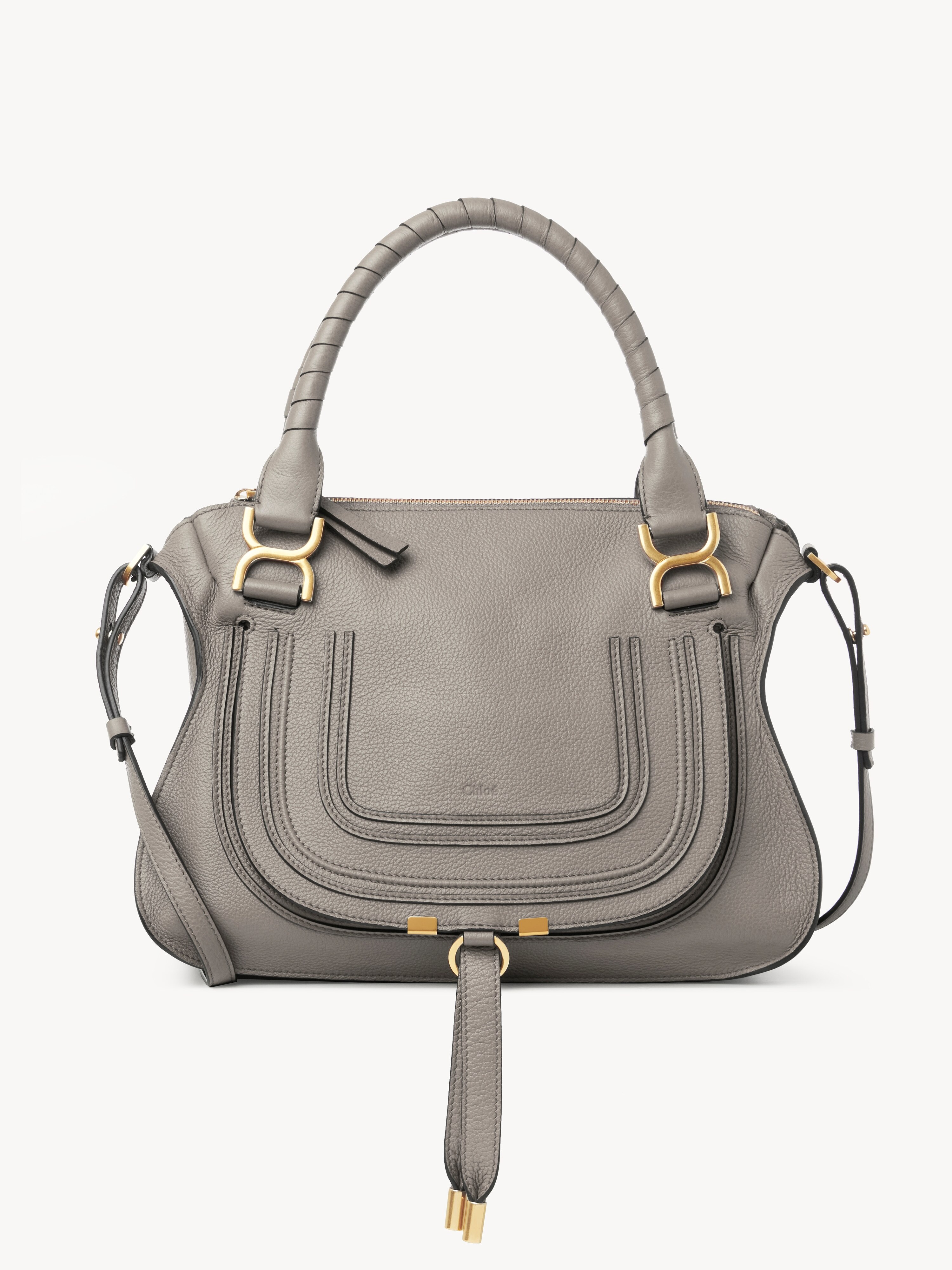 Marcie saddle bag in grained leather - NaN