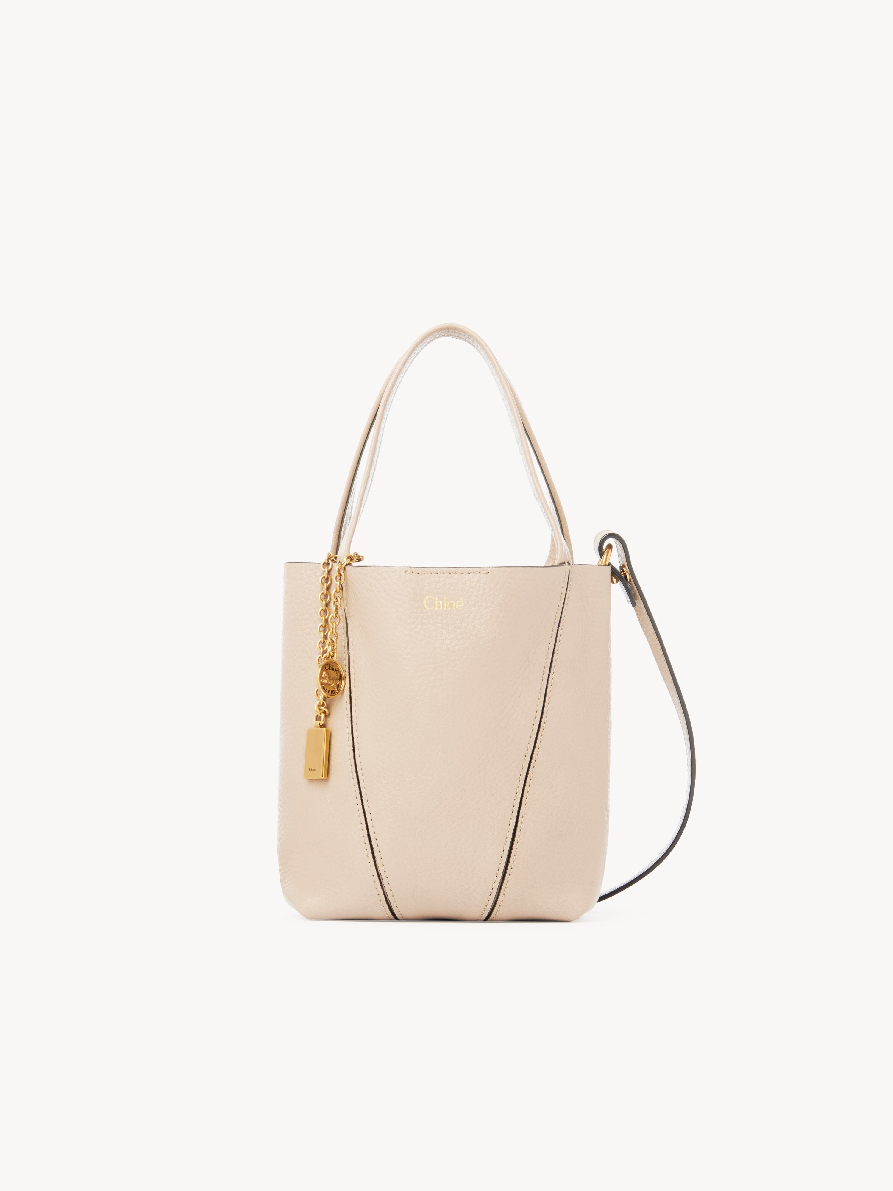 Chlo&eacute; Spin tote bag in grained leather - NaN