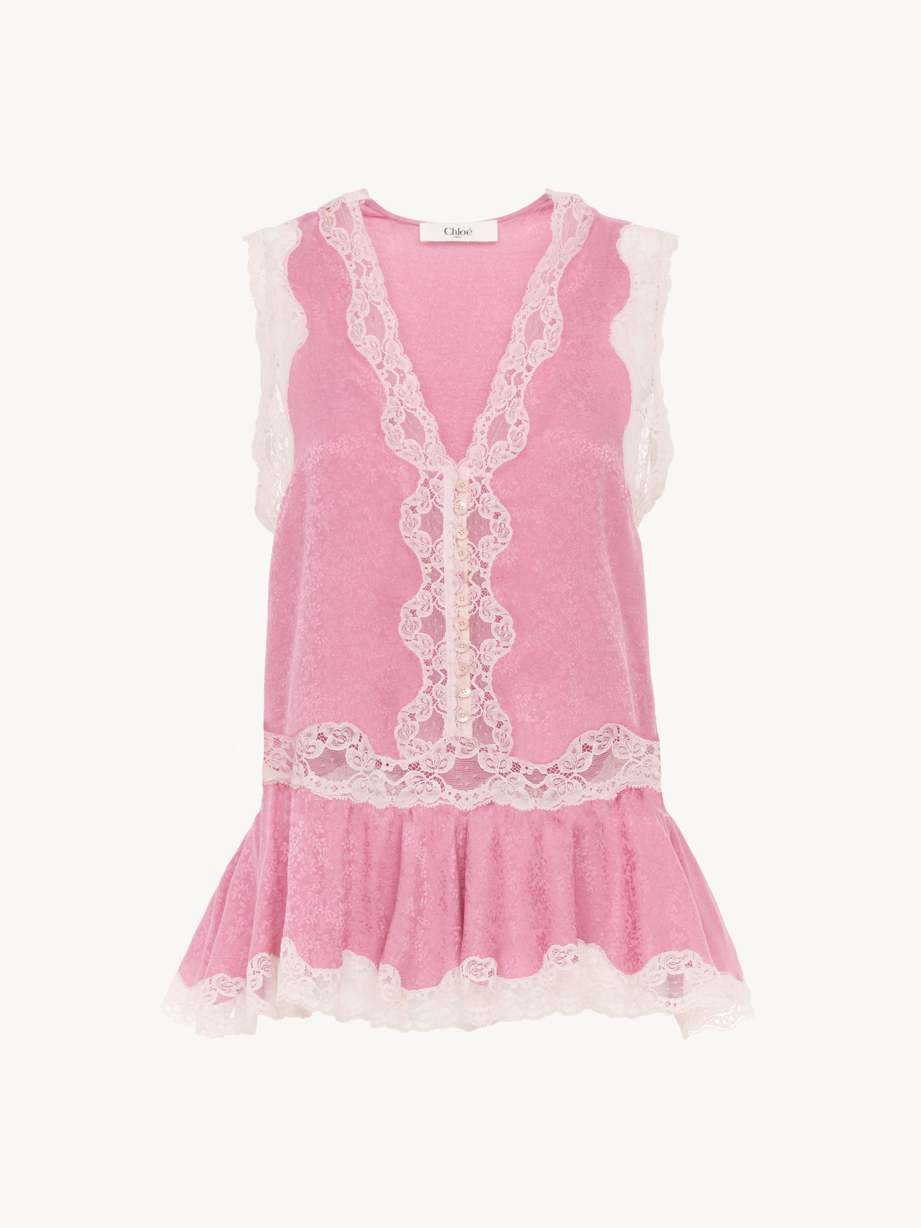 High-rise fitted pants in stretch tricotine - NaN