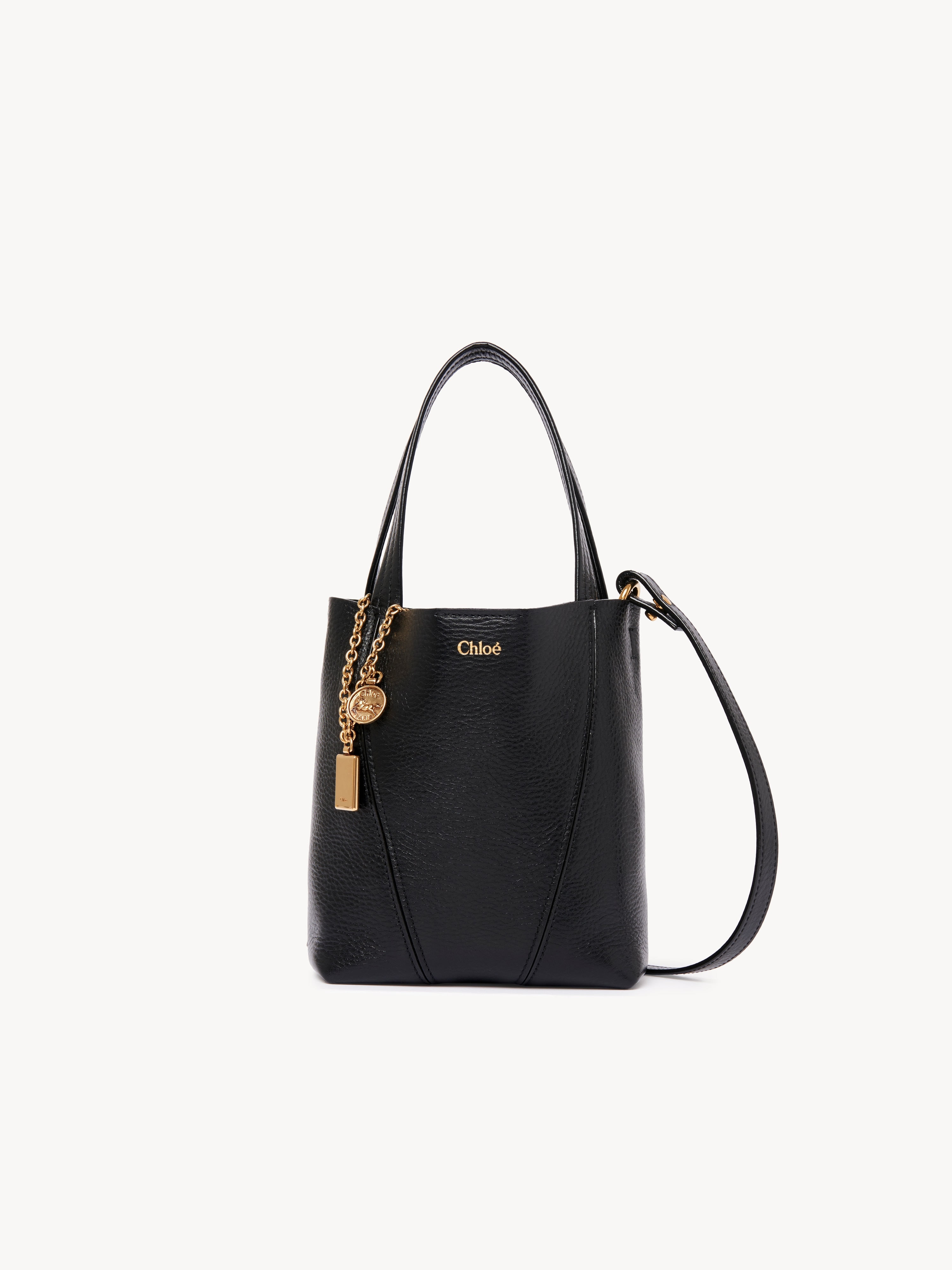 Chlo&eacute; Spin tote bag in grained leather - NaN