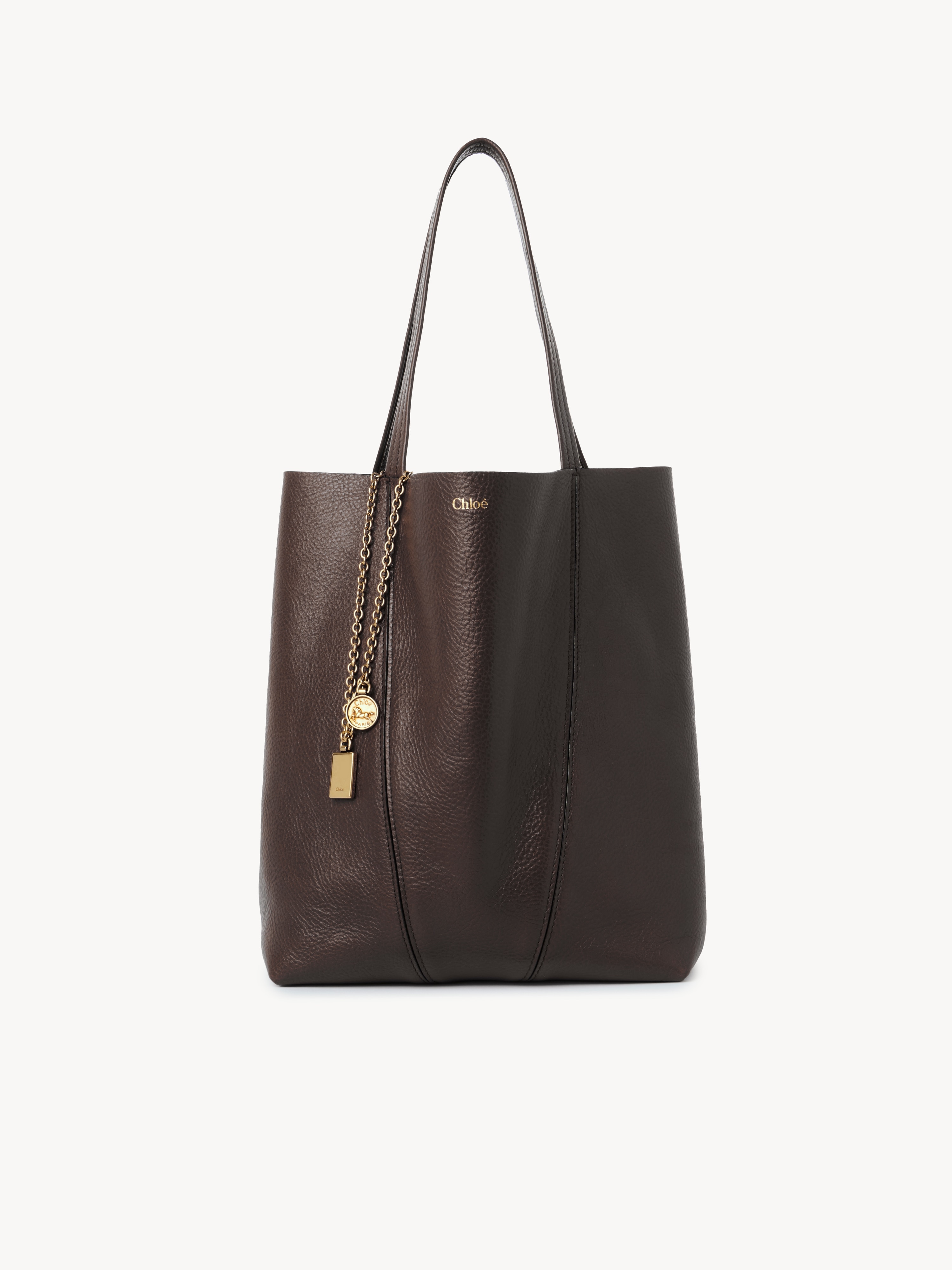 Small Chlo&eacute; Spin tote bag in grained leather - NaN