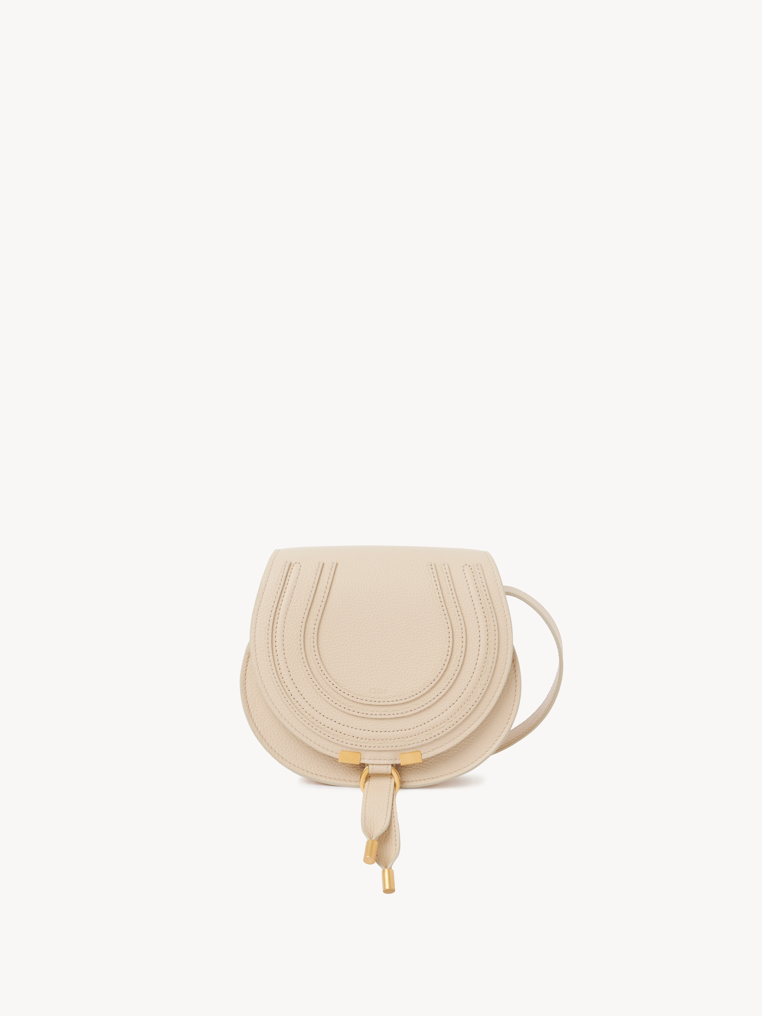 Marcie saddle bag in grained leather - NaN
