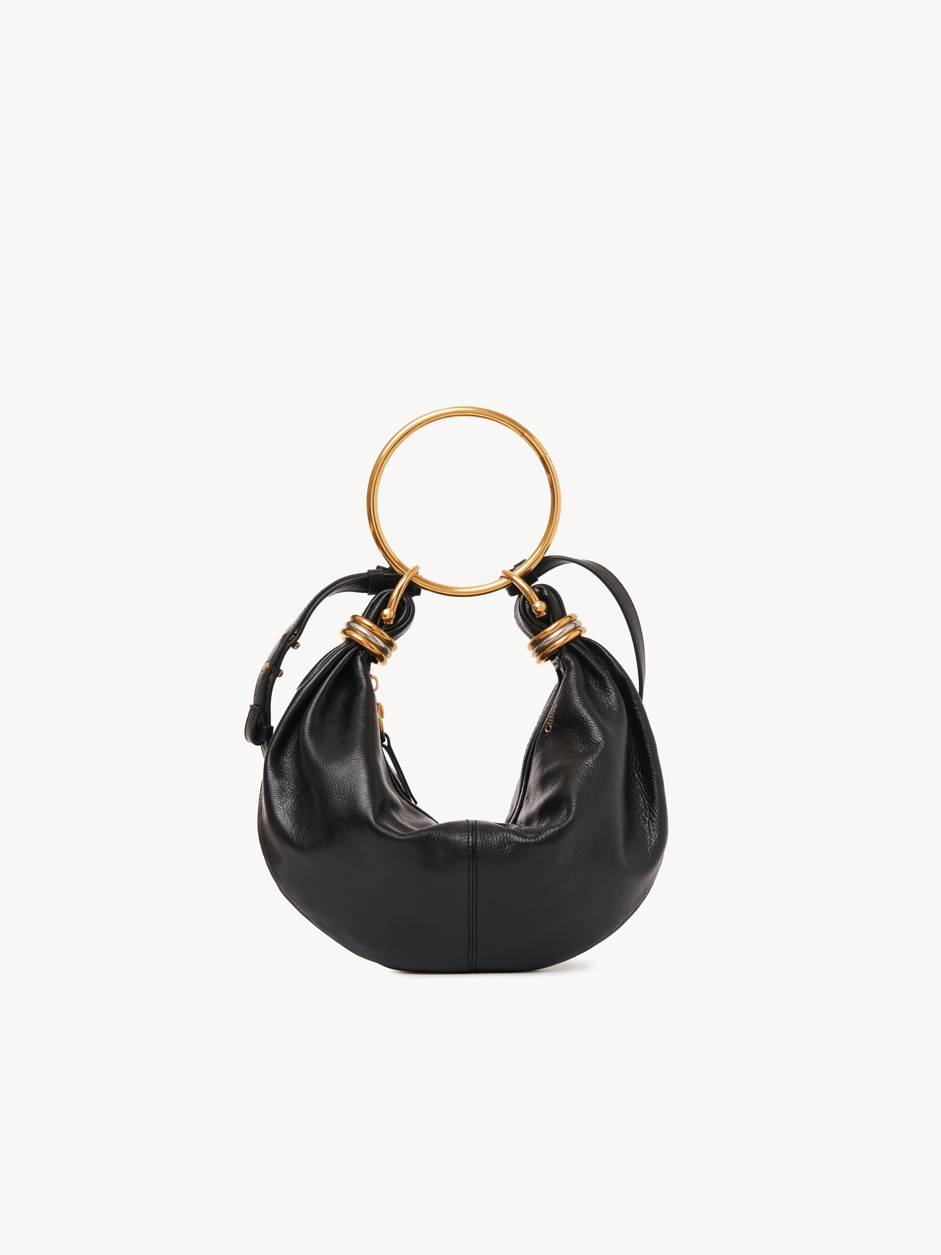 Large Bracelet Hobo bag in grained leather - NaN