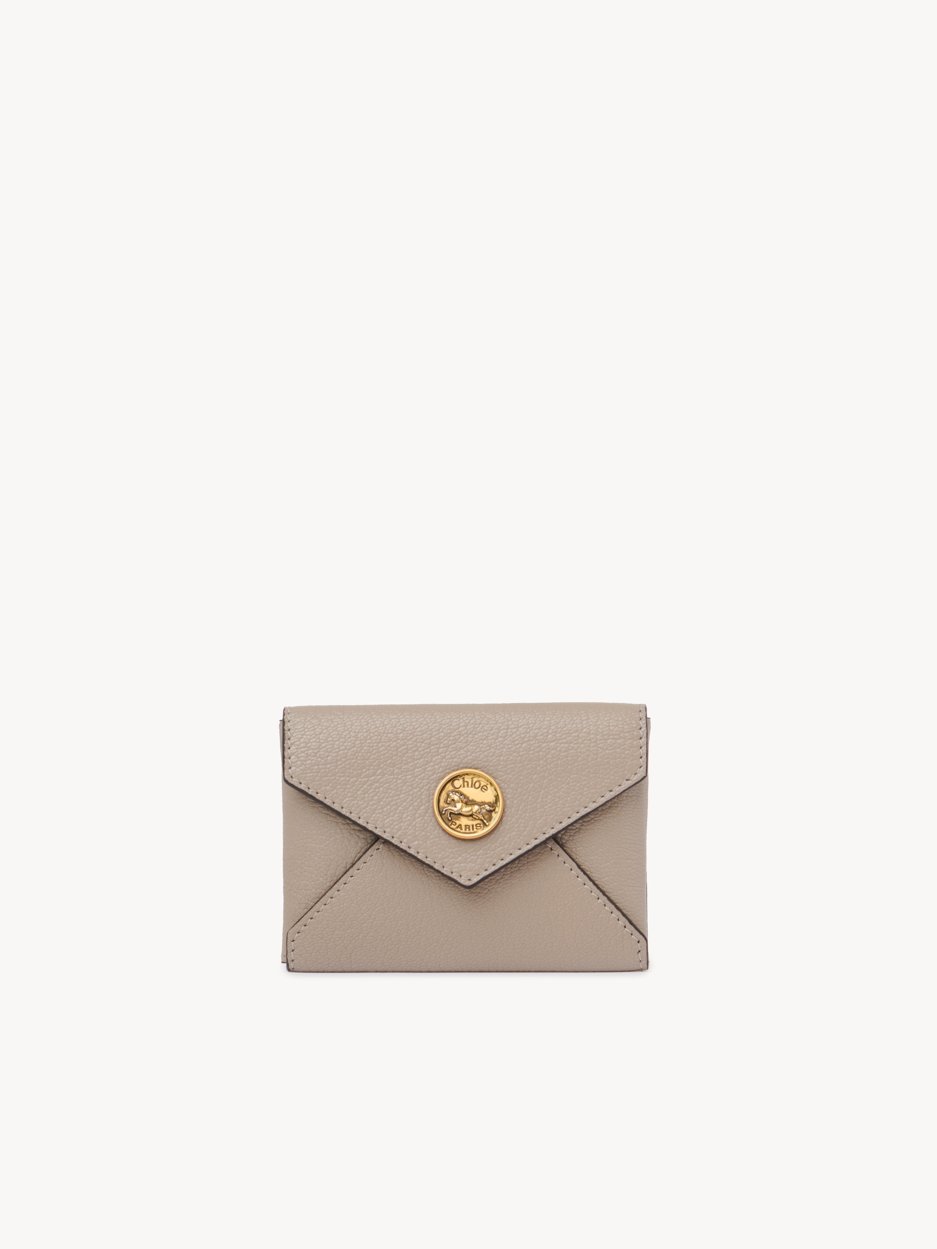 Small Envelope tri-fold in grained leather - NaN