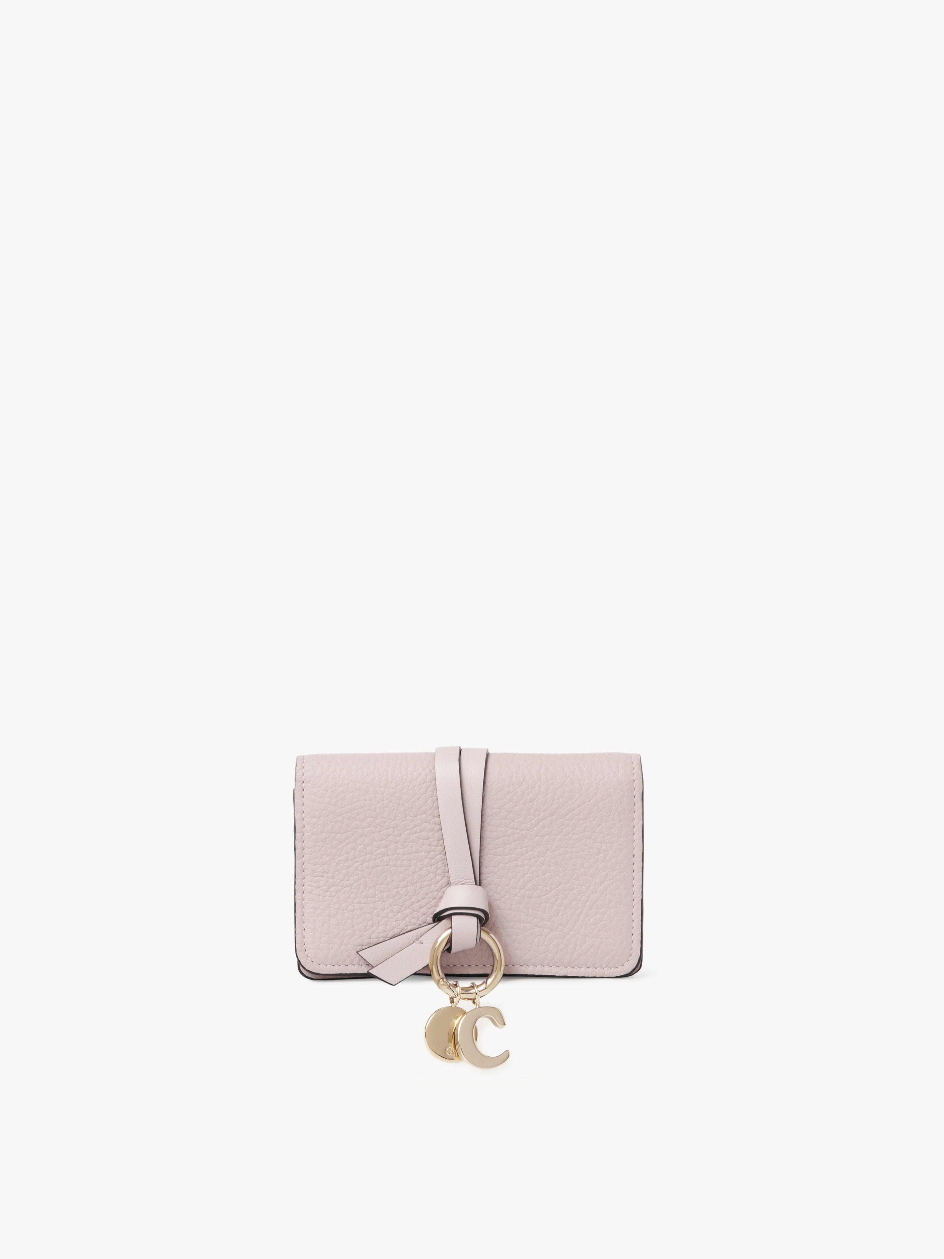 Alphabet wallet in grained leather - NaN