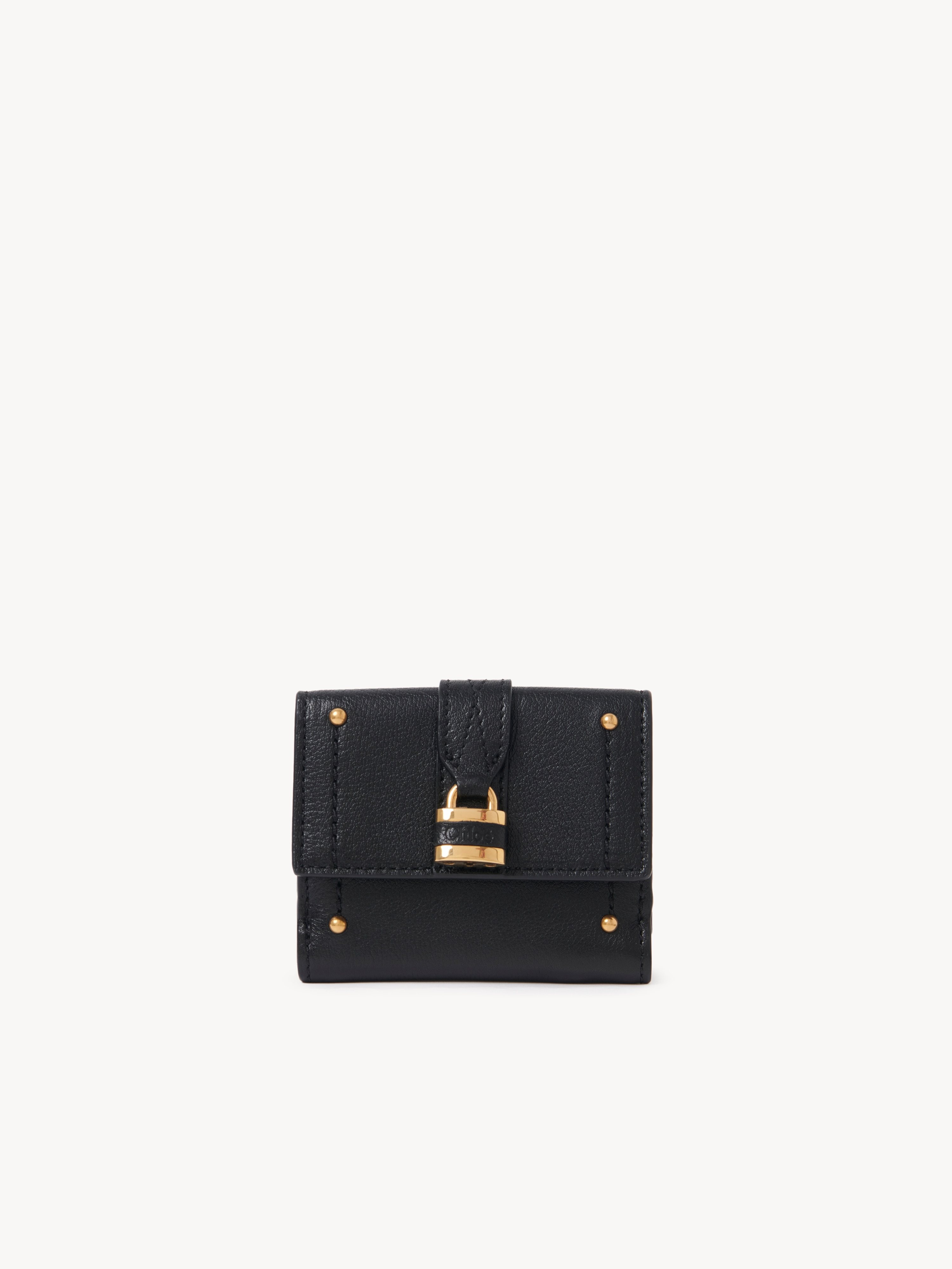 Paddington square wallet in grained leather - NaN