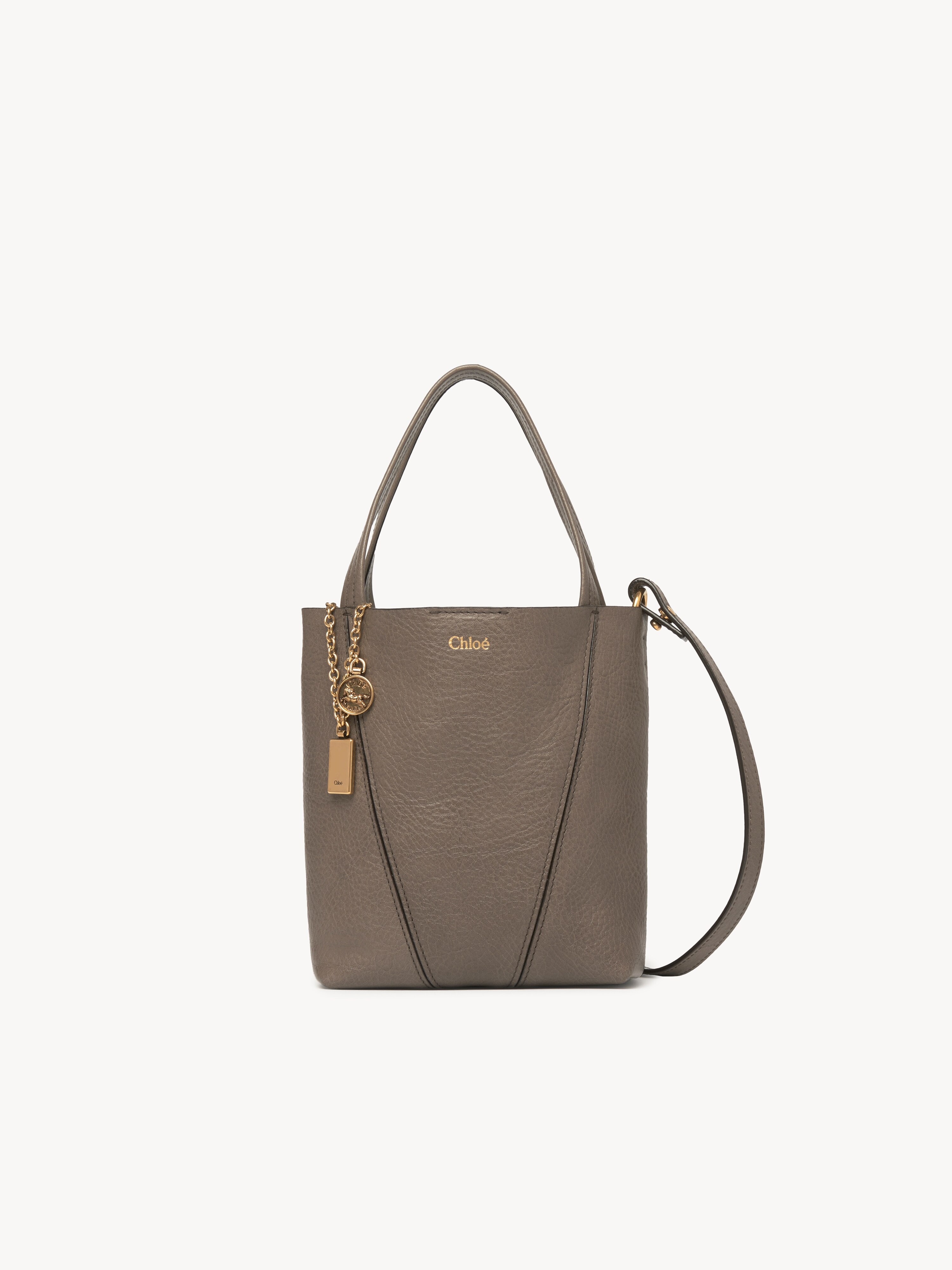 Large Chlo&eacute; Spin tote bag in grained leather - NaN