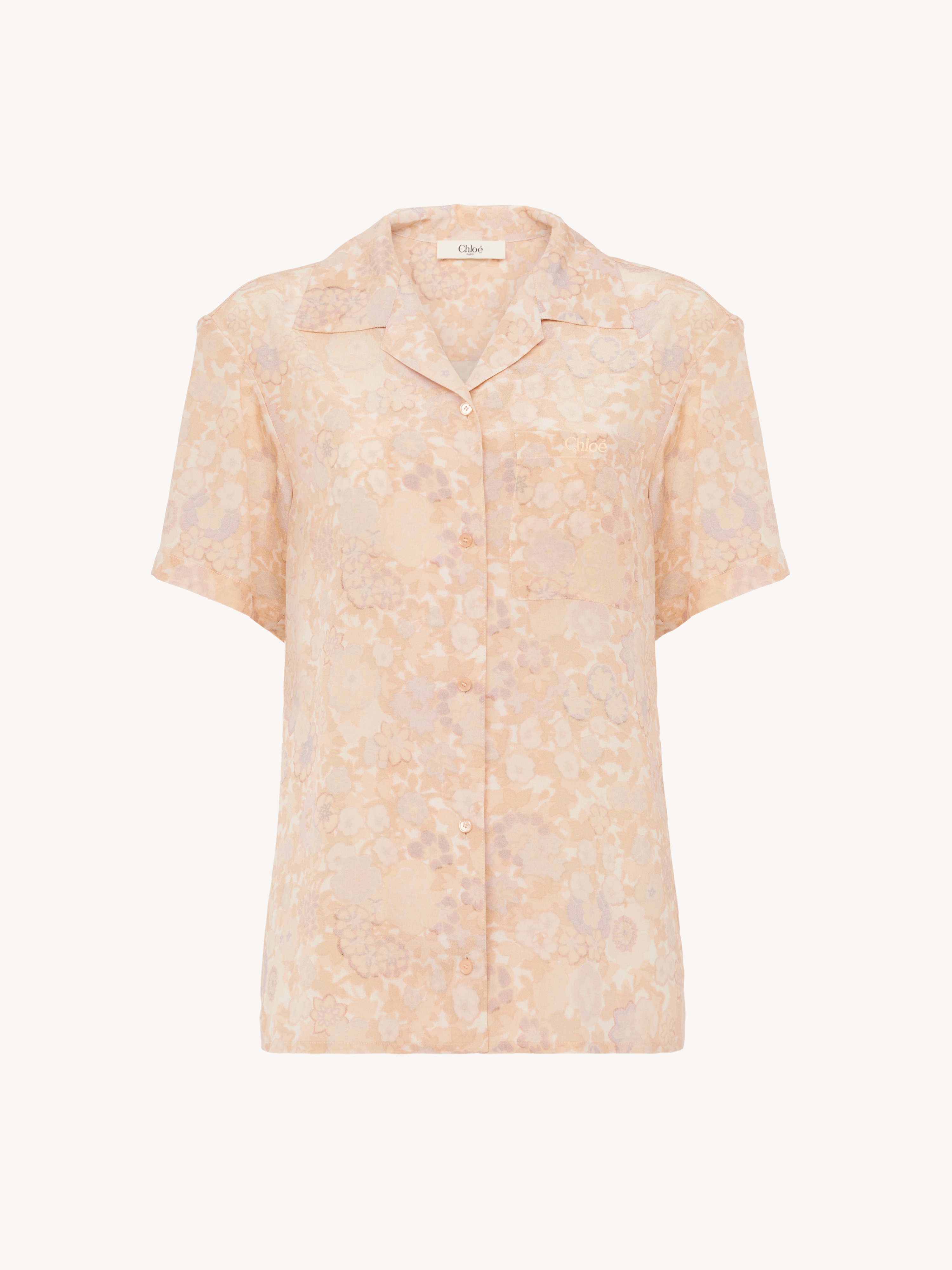 Cropped fluid trousers in cr&ecirc;pe de chine - NaN