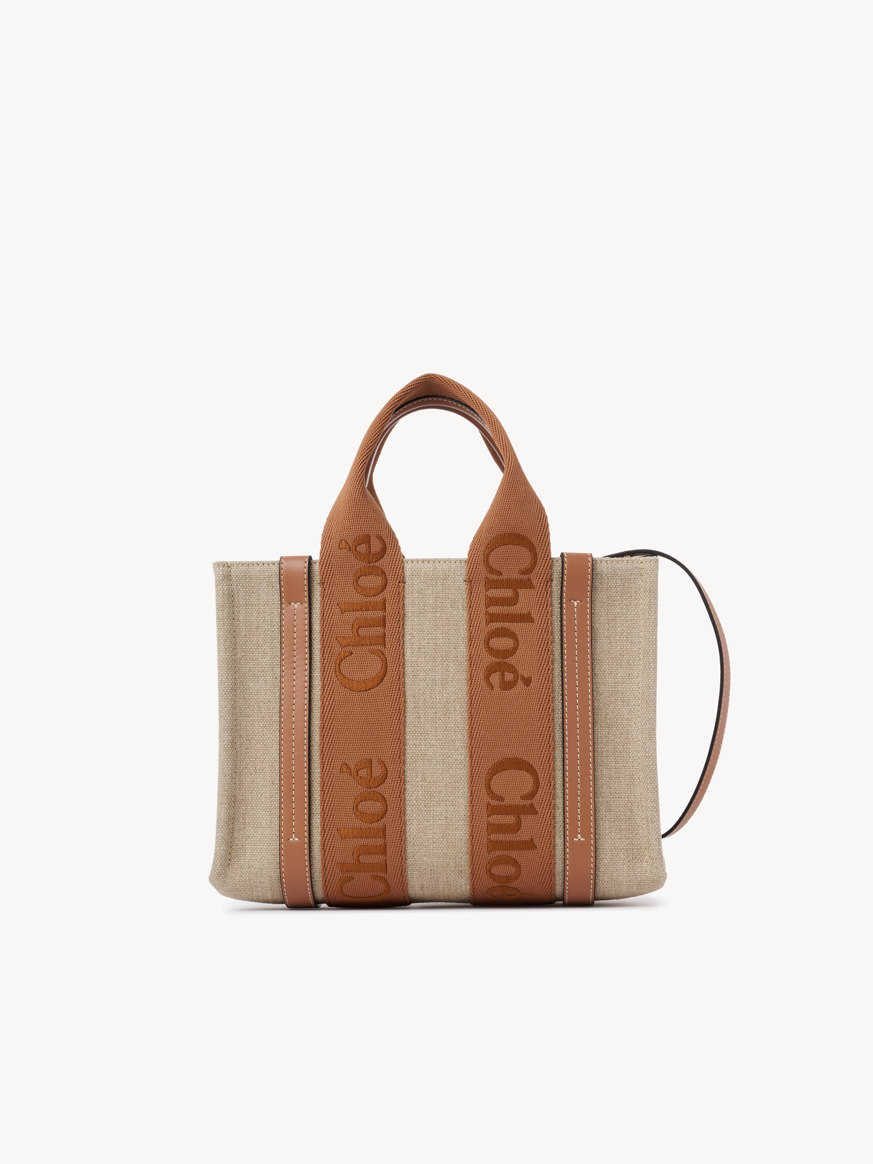 Woody tote bag in linen - NaN