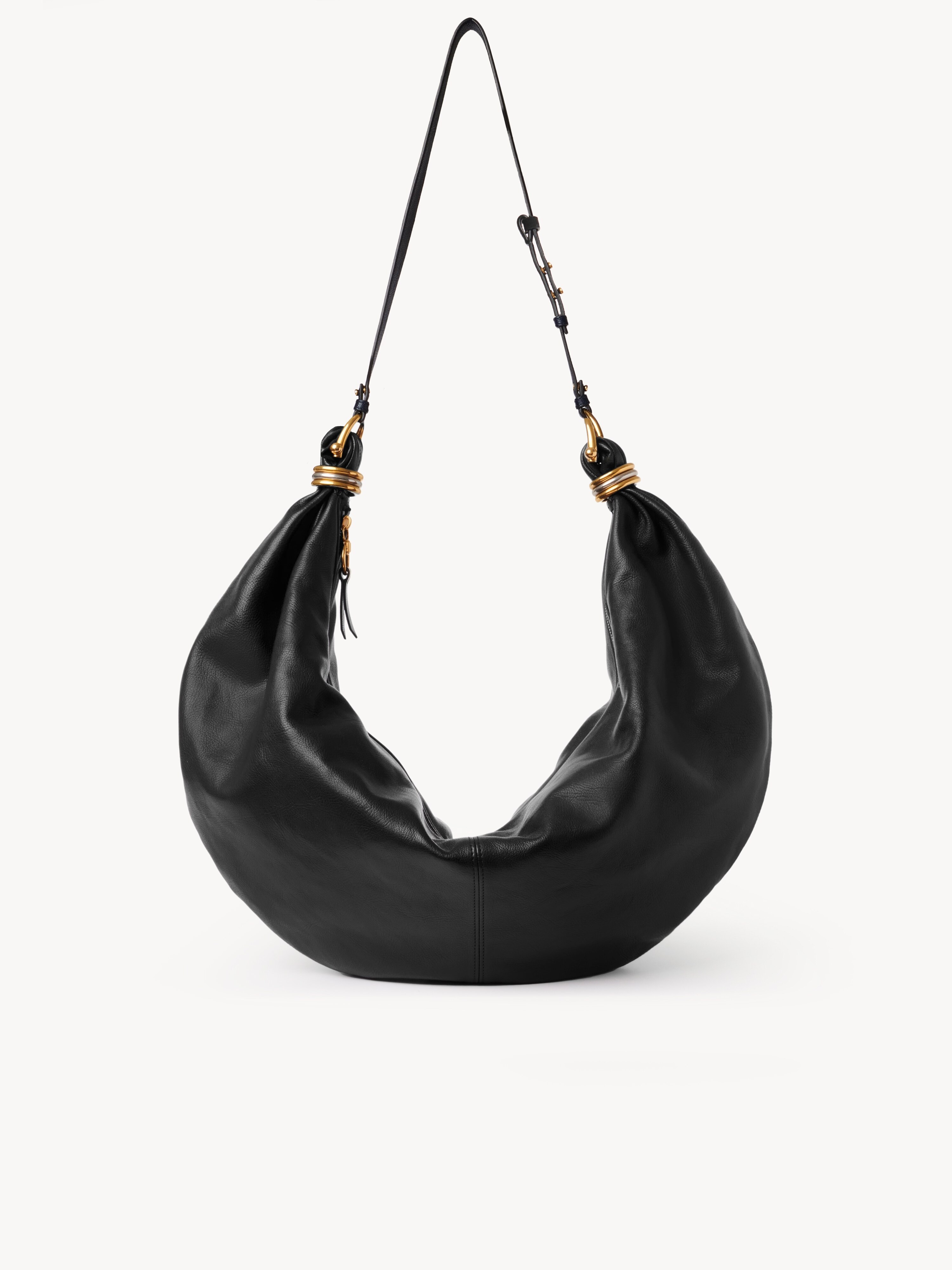Small Bracelet Hobo bag in grained leather - NaN