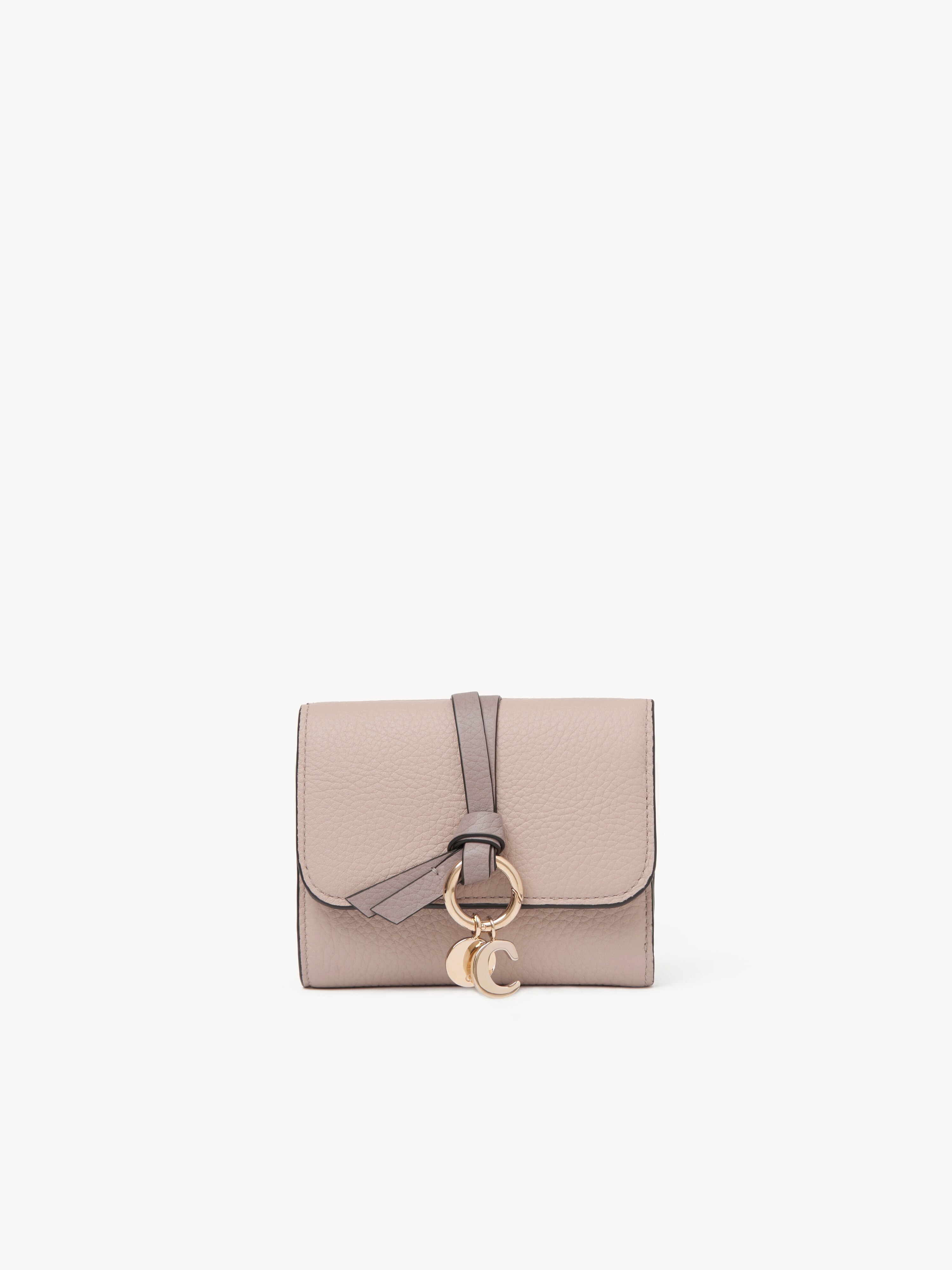Alphabet wallet in grained leather - NaN