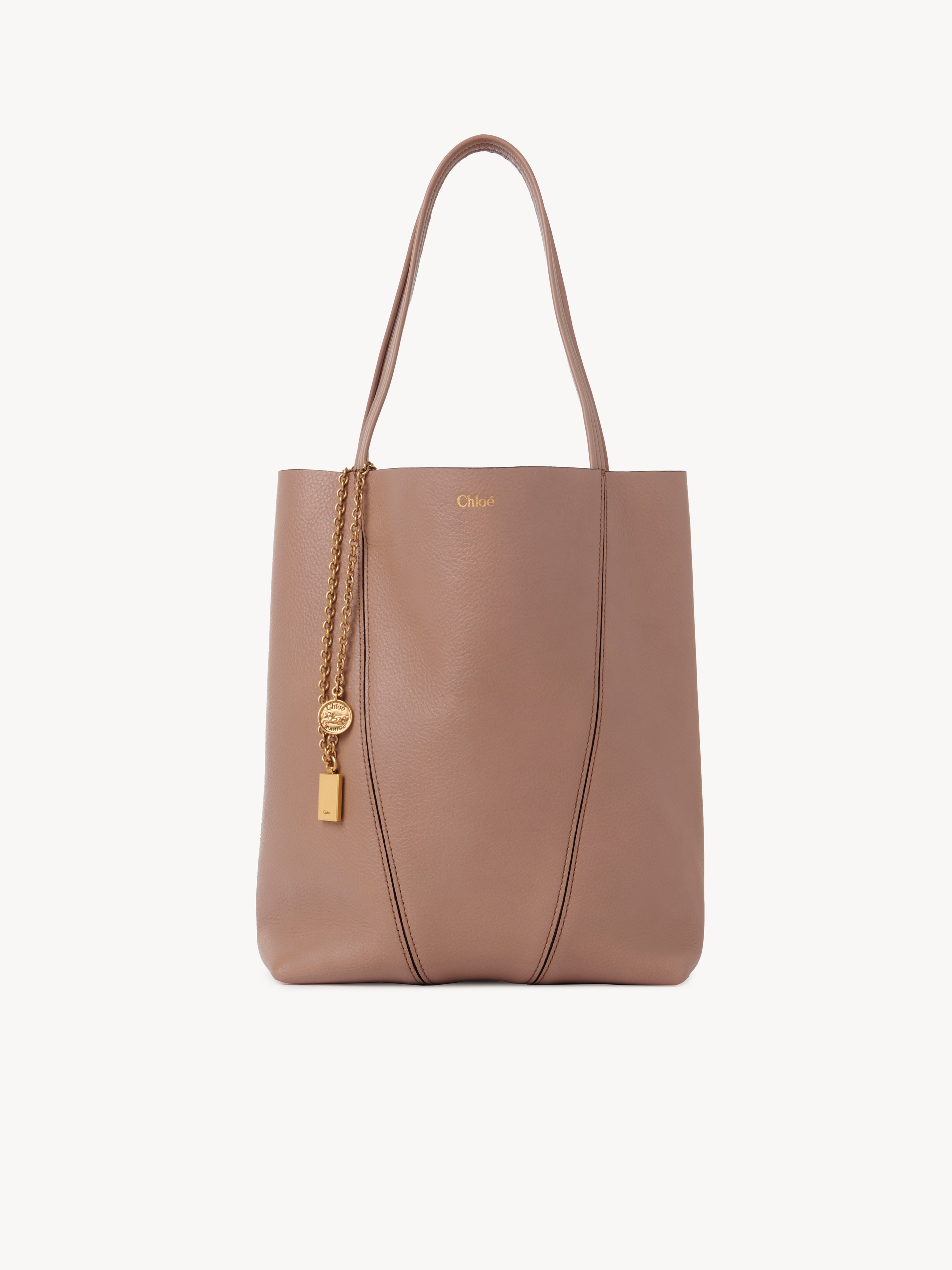 Small Chlo&eacute; Spin tote bag in grained leather - NaN