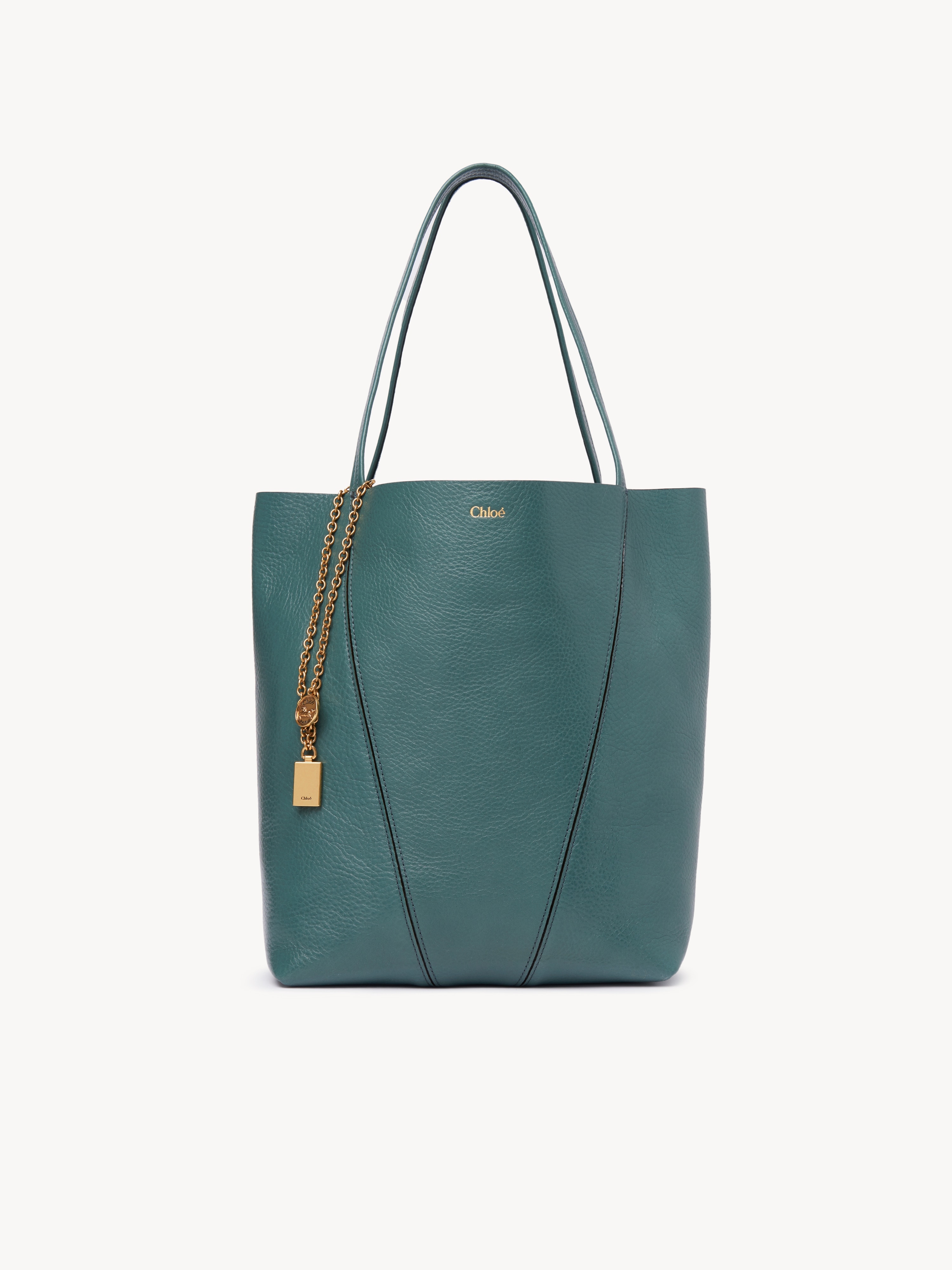 Bolso tote peque&ntilde;o Chlo&eacute; Spin de cuero granulado - NaN
