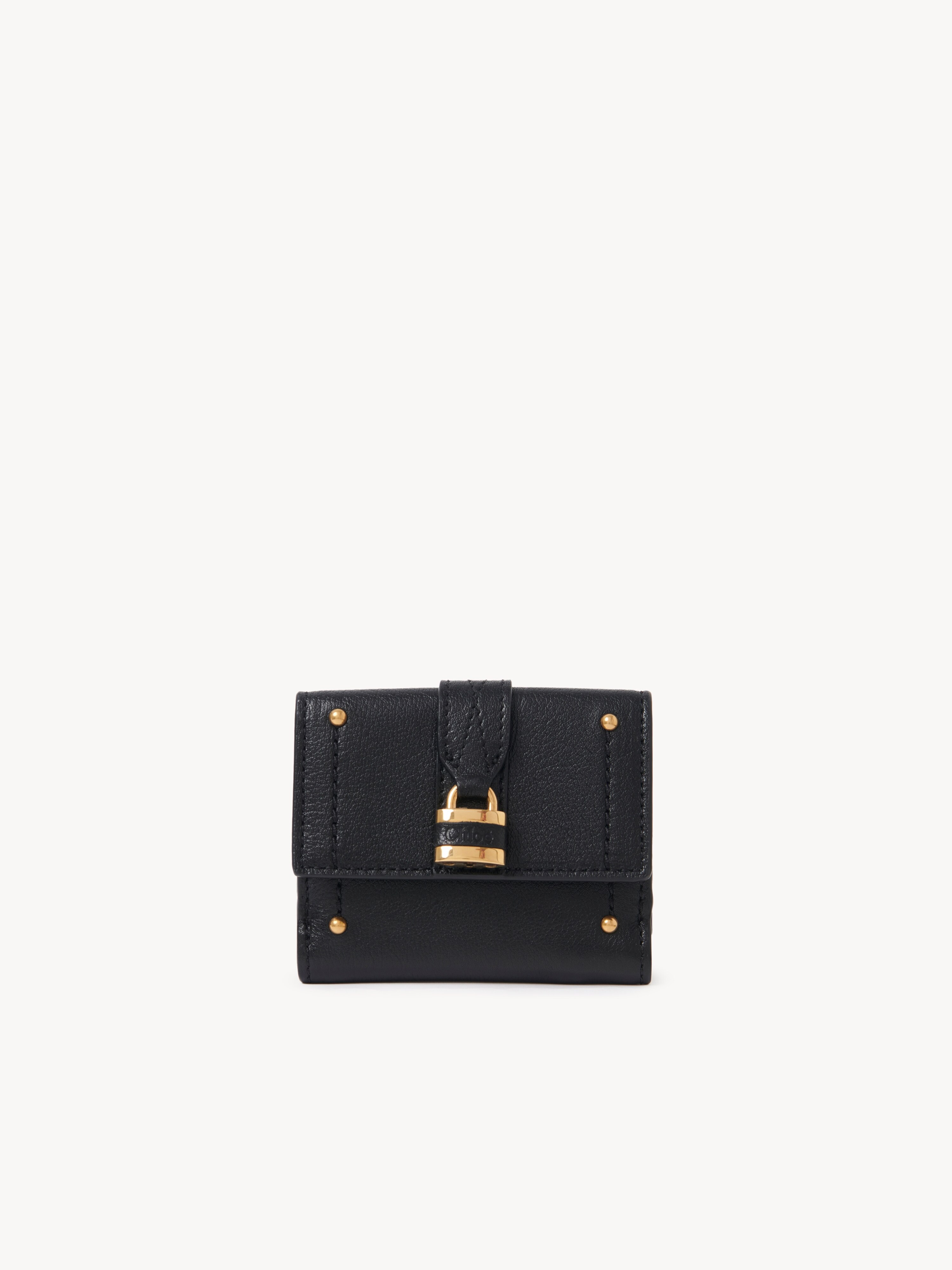 Small Paddington purse with card slots in grained leather - NaN