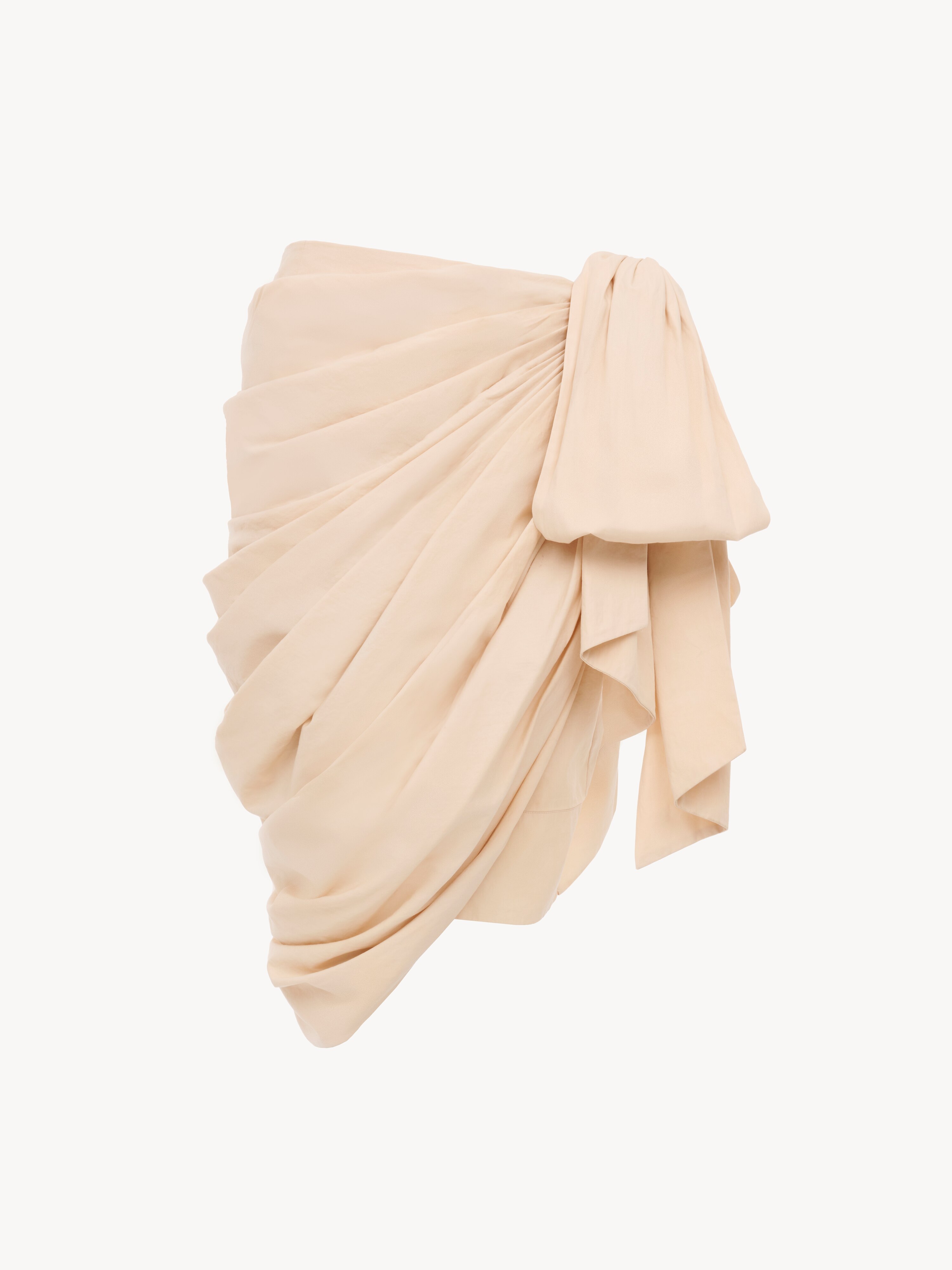 High-neck scarf trench coat in cotton poplin - NaN