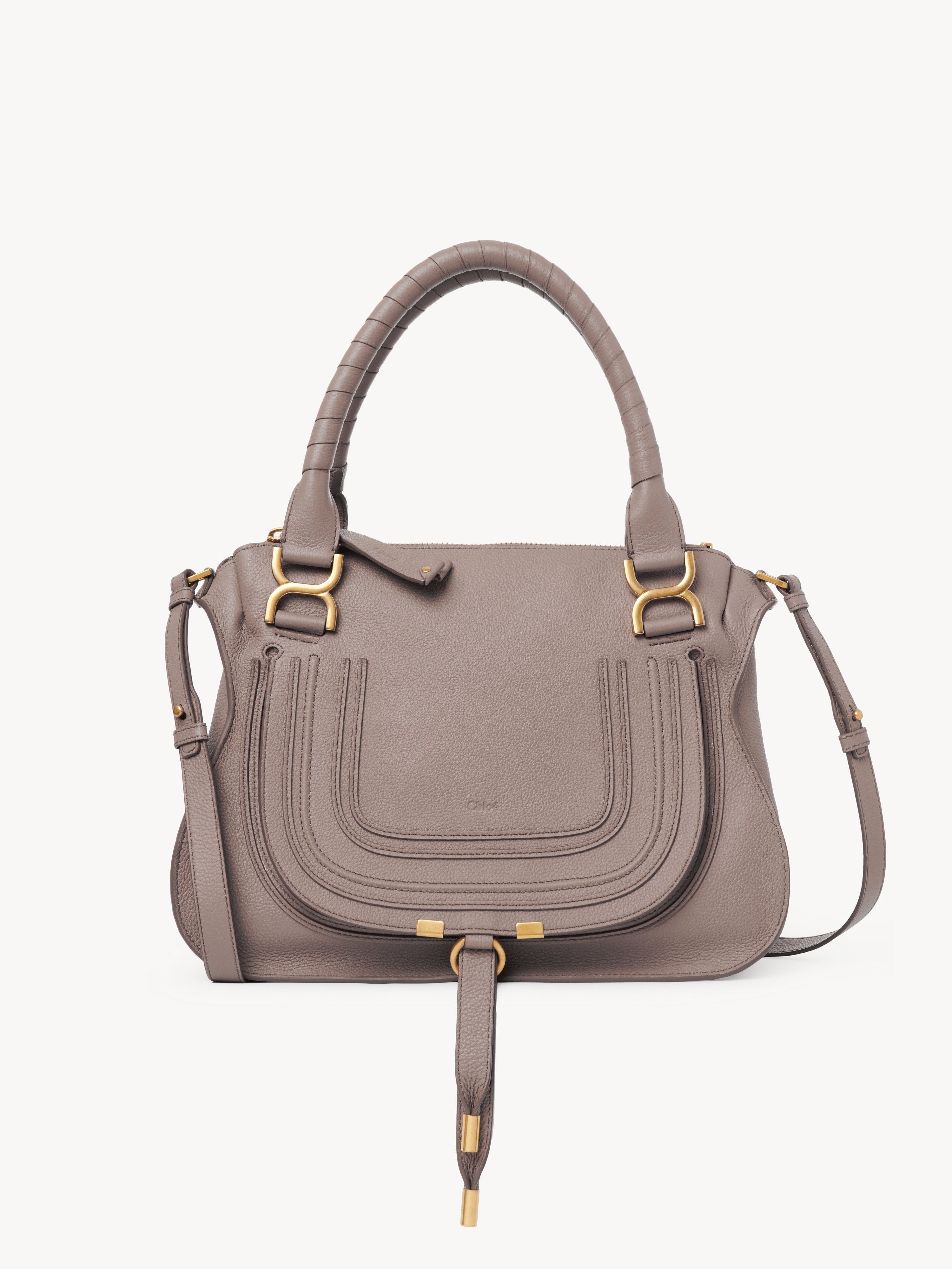 Bolso saddle Marcie de cuero granulado - NaN