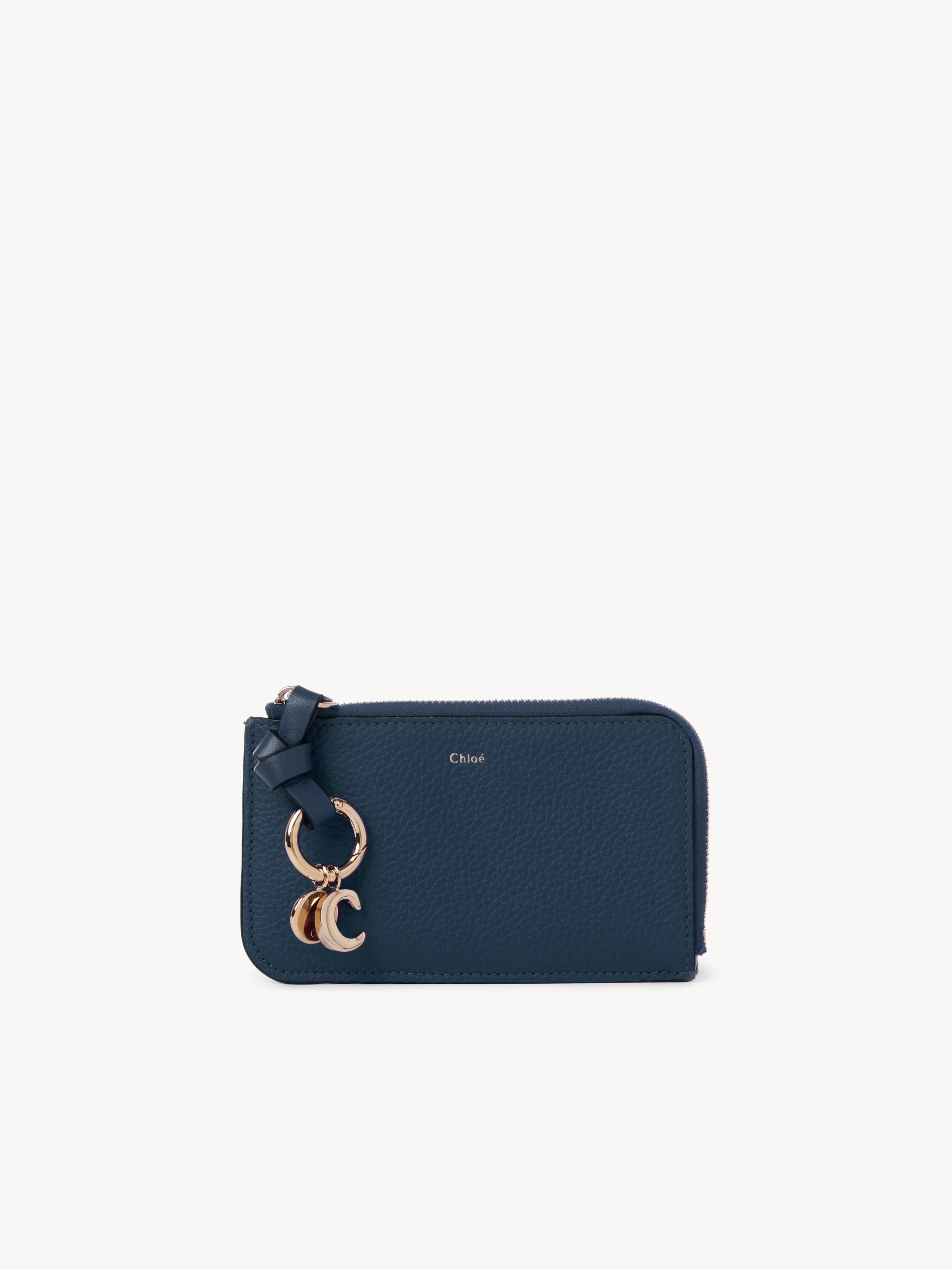 Small Alphabet tri-fold in grained leather - NaN